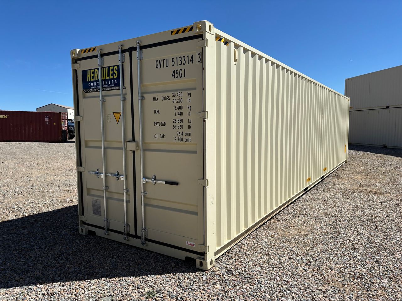 40x8 foot high capacity container for large operations
