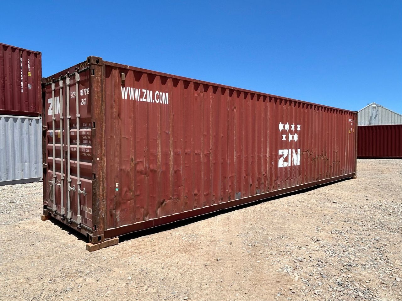 Used 40-foot high cube storage container in excellent condition